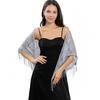 Stylish Triangle Lace Scarf Shoulder Wrap for Women Daily Wear Fringed Shawl for Wedding Ceremonies and Evening Soirees