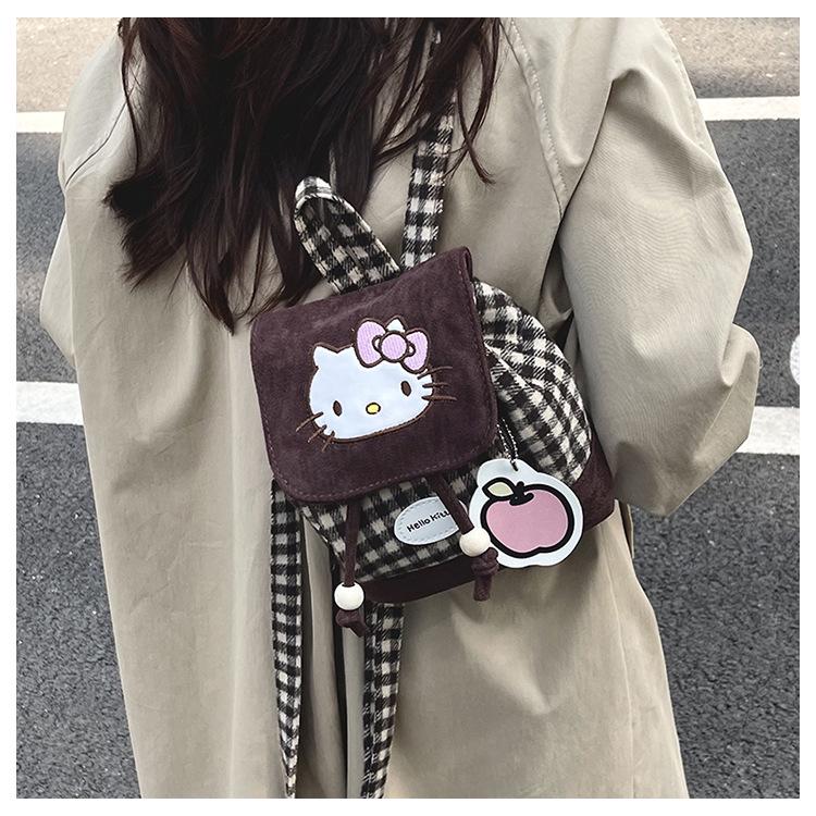 Japanese-Style Cute Kitten Mini Backpack - Autumn/Winter Fashion for Girls