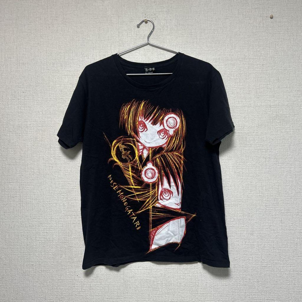 [USED] Dandadan T-shirt, size XL, black, anime T-shirt, Okarun, peach, Turbo Babaa *