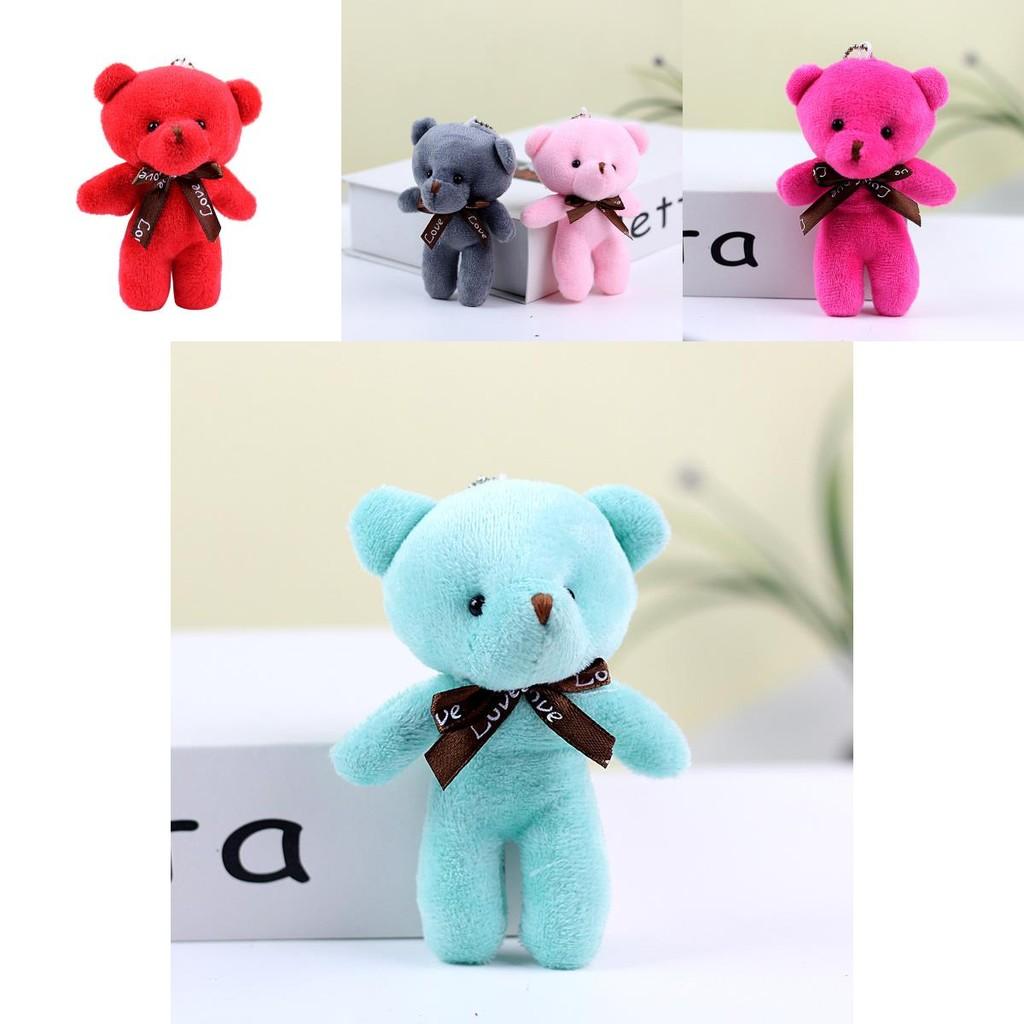 Adorable Teddy Bear Plush Toy Keychain Soft Stuffed Animal Doll Cute Gift