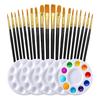 10 Pcs Painting Brushes With Comfortable Grip Drawing Supplies For Artists And Students