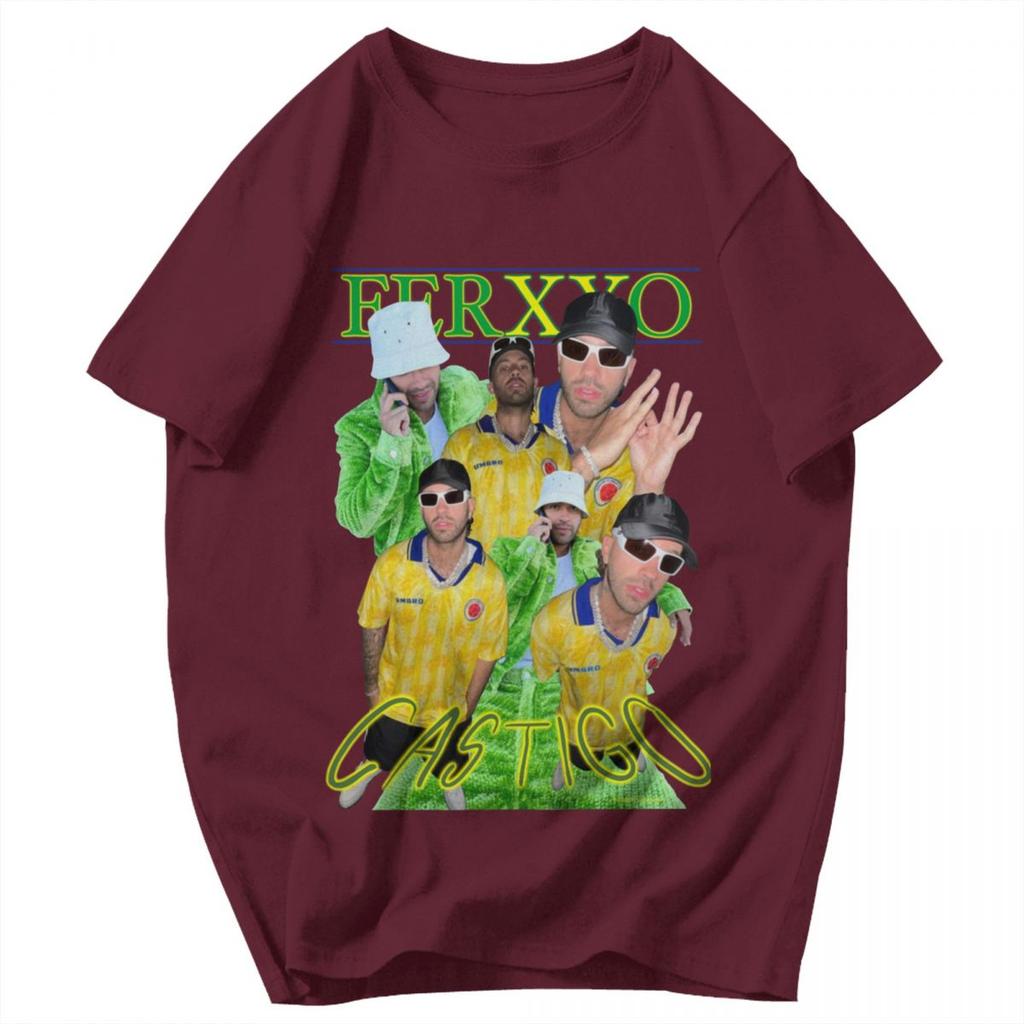Men T Shirt Ferxxocalipsis Tour 2025 Feid Ferxxo Awesome Pops Y2K Graphic Crewneck Unisex Clothes T Shirts