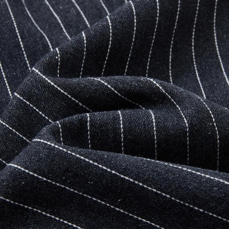 Demana Smart Minimalist High-Waist Striped Wide-Leg Jeans