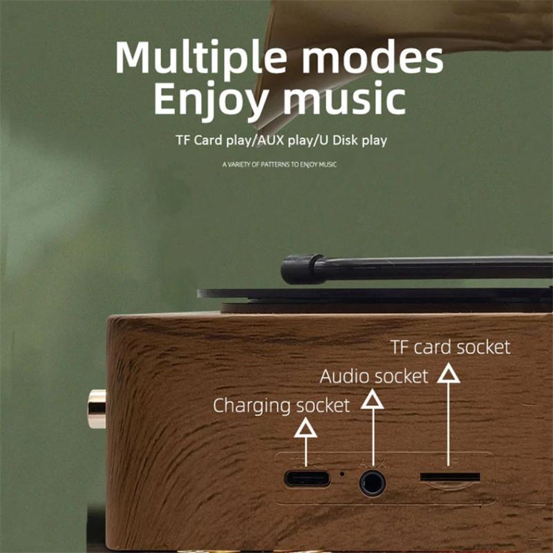 Mini radio Fm retro portabil Difuzor compatibil Bluetooth Player muzical Mp3 cu suport pentru microfon