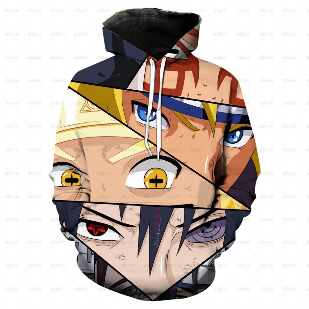 Sweat à capuche Anime japonais NarAAKakashi pour enfants, pull décontracté, vêtements de dessin animé pour garçons et filles, printemps, automne, 2024