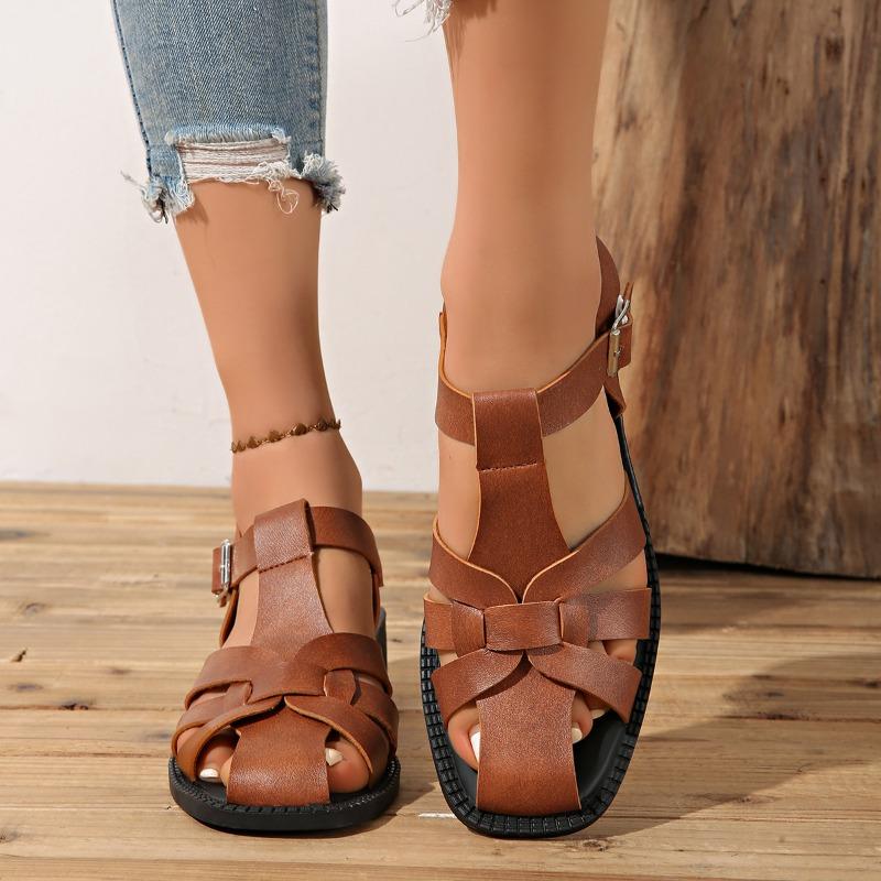 Women Breathable Flat Roman Sandals Outdoor