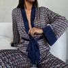 European and American spring and summer new fashion printing comfortable long-sleeved trousers women's pajamas set loungewear