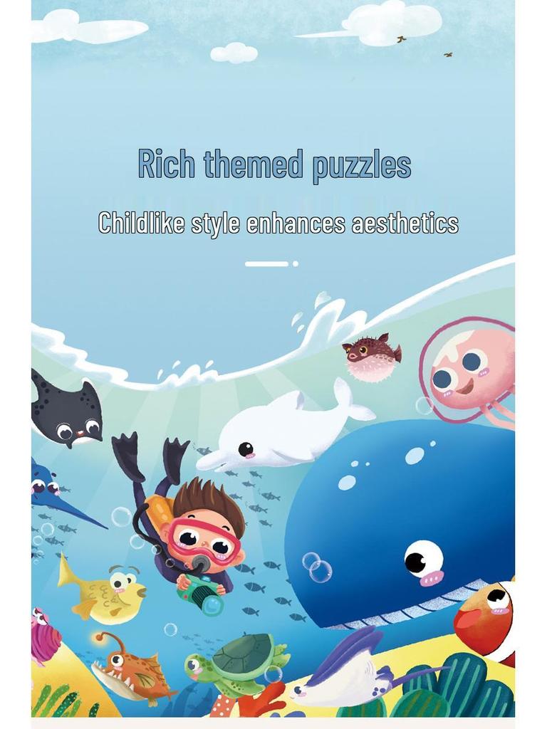 Ocean Exploration Cartoon Jigsaw Puzzle for Ages 3-6 | Educational Toy & Gift for Kids