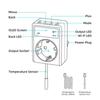 Temperature Management Socket Remote App Control Built-in Safety Door Convenient Voice Operation Cycling Timer Function