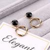 Vintage Round Earrings for Women, Simple Cold Style, Korean Style, Elegant Lady Ear Studs, Trendy Internet-famous Ear Accessories, Personality