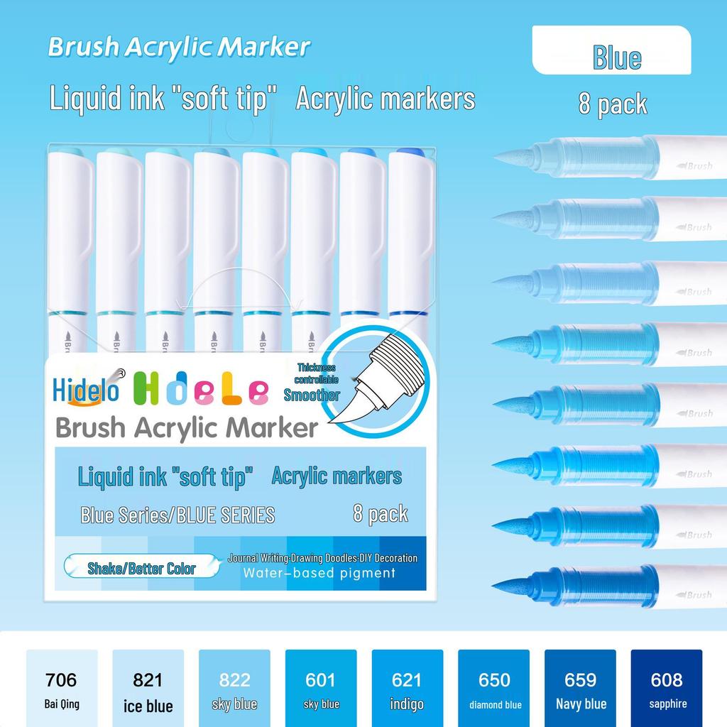 Huideler 639 Soft Tip Acrylic Marker Pen - 240 Colors for Student Art & Graffiti