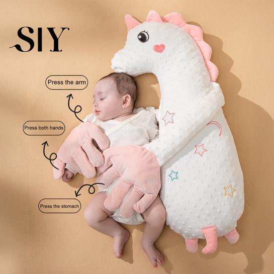 Adjustable Baby Patting Device Patter for Sleep Startle Prevention Stuffed Doll Pillow with Soothing Tool Palm Pad Companion Music Comforting Newborns