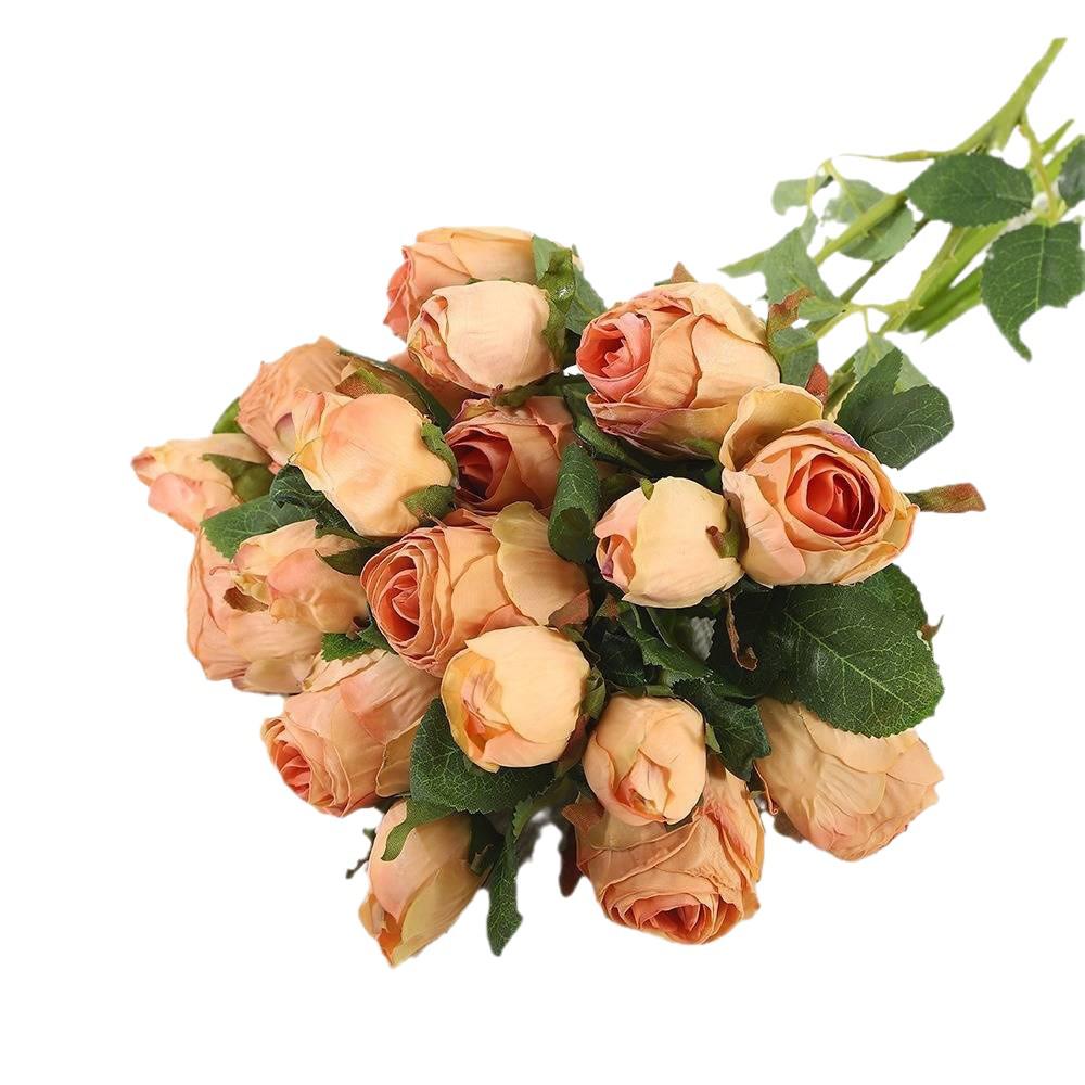 Vintage-Look getrocknete künstliche Blumenstrauß mit verbrannten Rändern und Rosen