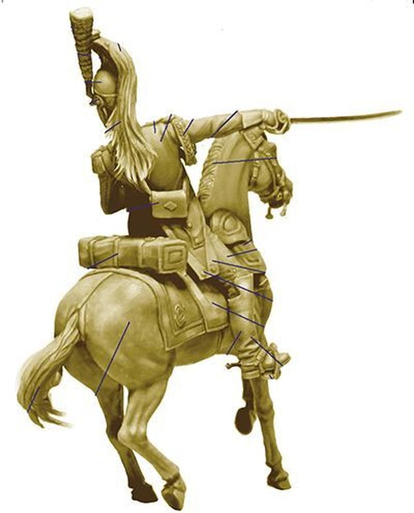 Master Box 1/32 Scale French Dragoon Officer, Battle of Friedland, 1807, Napoleonic Plastic Model Kit MB32023 (Human)