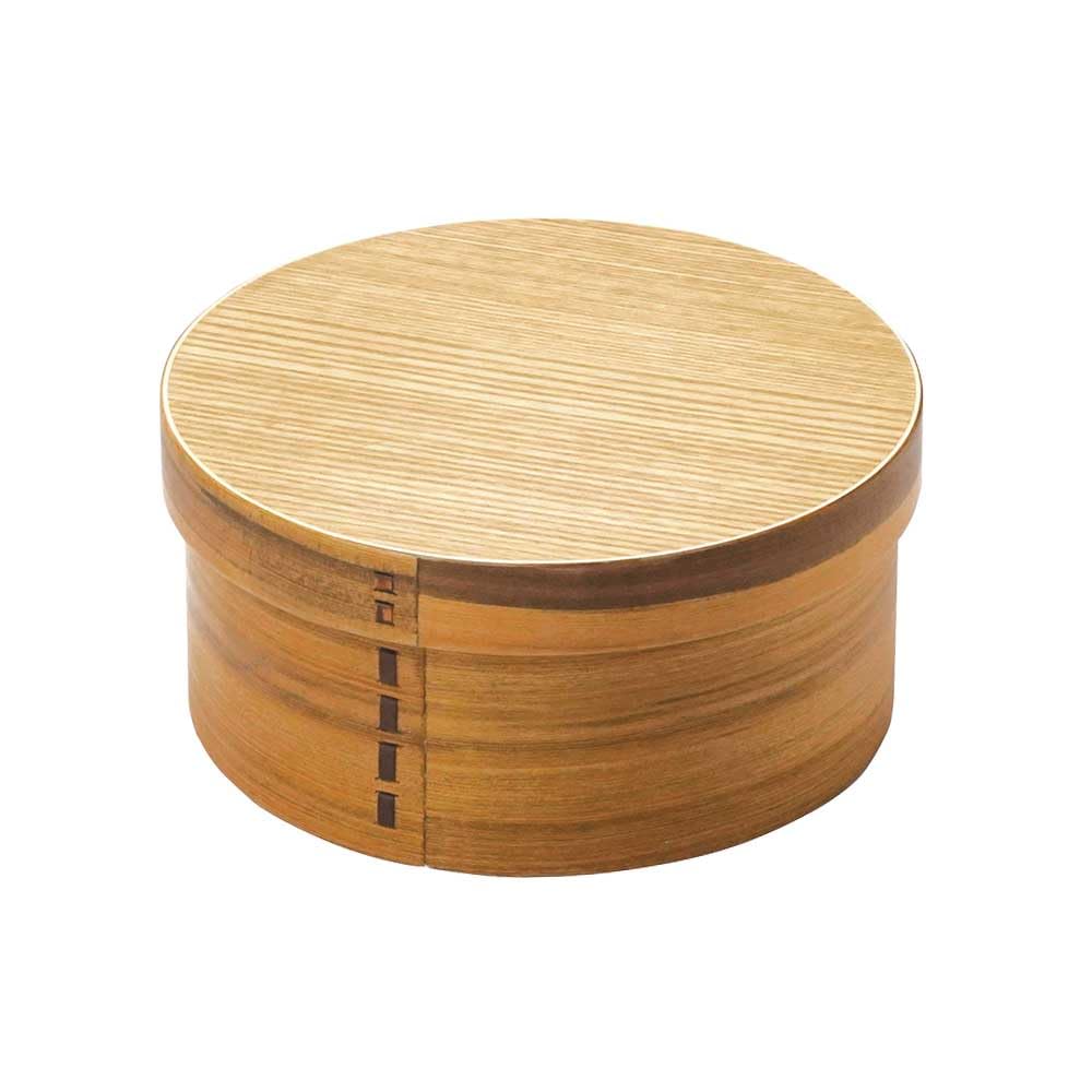 

Yamaco Natural Wappa Rice Container (Regular), 6 Sun (Diameter 18cm x Height 8.5cm), 04143