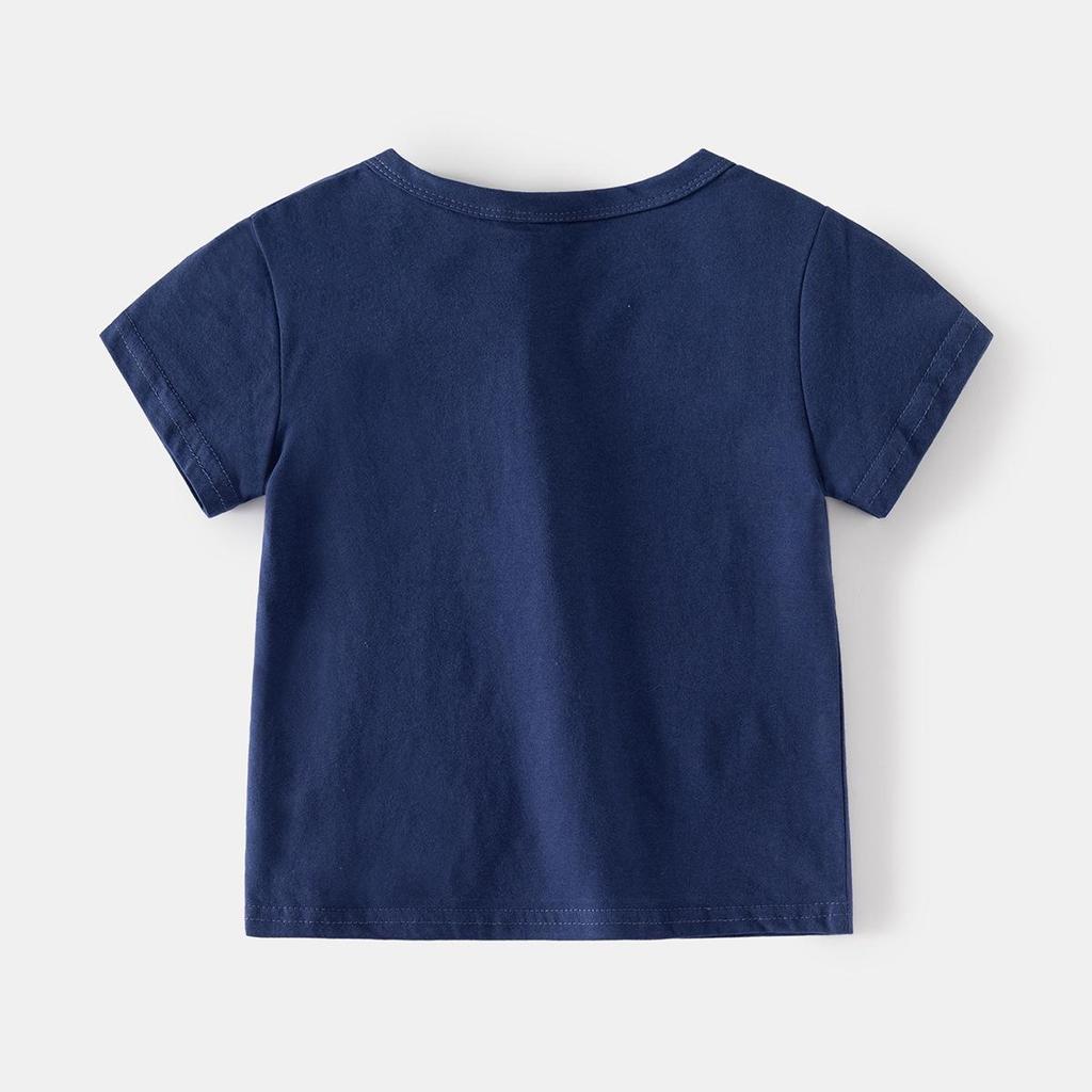 Boys' Soft and Comfortable Cotton Short-Sleeve Summer T-Shirt