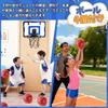 Kids' Basketball Hoop, IndoorOutdoor Toy with Automatic Scoring, Sound Effects, Hanging Door, Holds 4 Basketballs, Folds for Easy Storage,