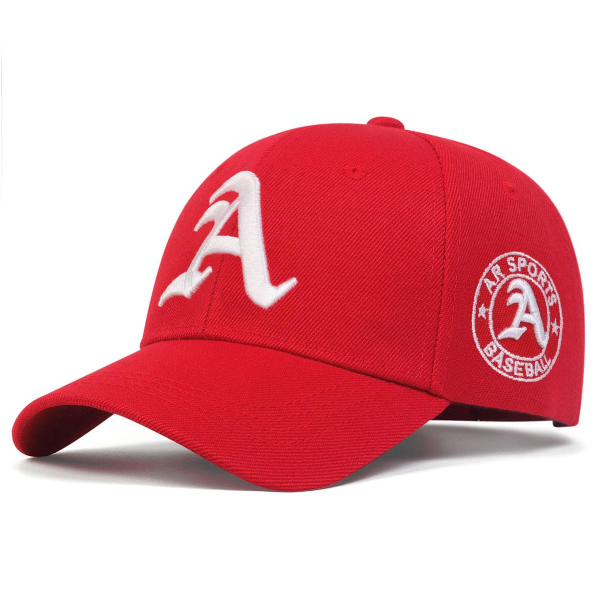

Унисекс Бейсболка с вышивкой буквы А Весна и Осень Уличные Регулируемые Повседневные Шляпы Солнцезащитная Шляпа красный