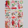 Static Christmas Sticker Showcase Windows Glass Door Sticker Car Snowflake Santa Christmas