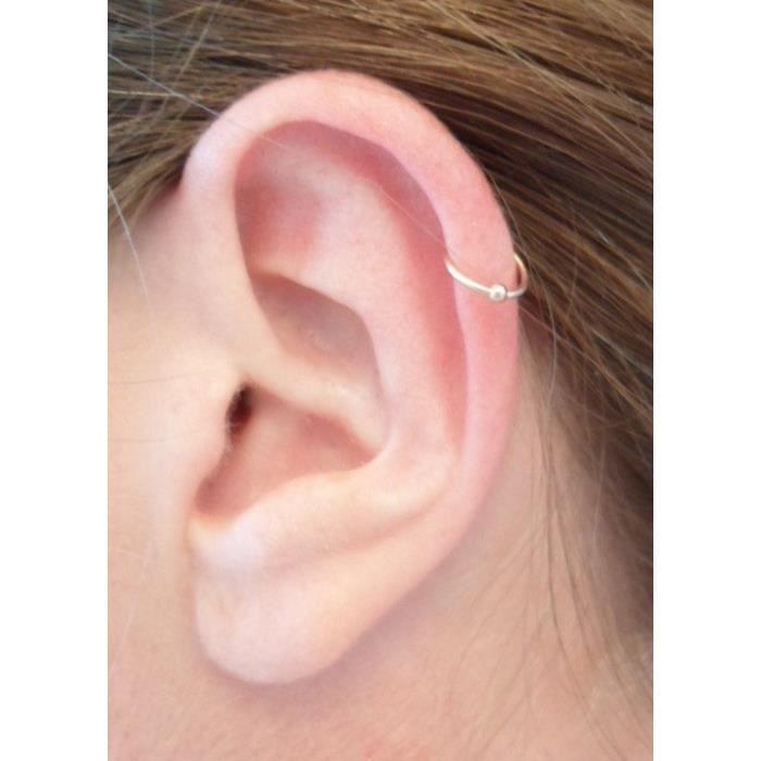 Labret Ring Gold Anodized Ball Diameter 8mm