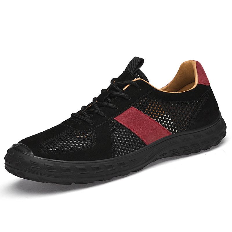 Men s Mesh Sports  Casual Non-slip Outdoor Slip-on Loafers Size 38 чёрный