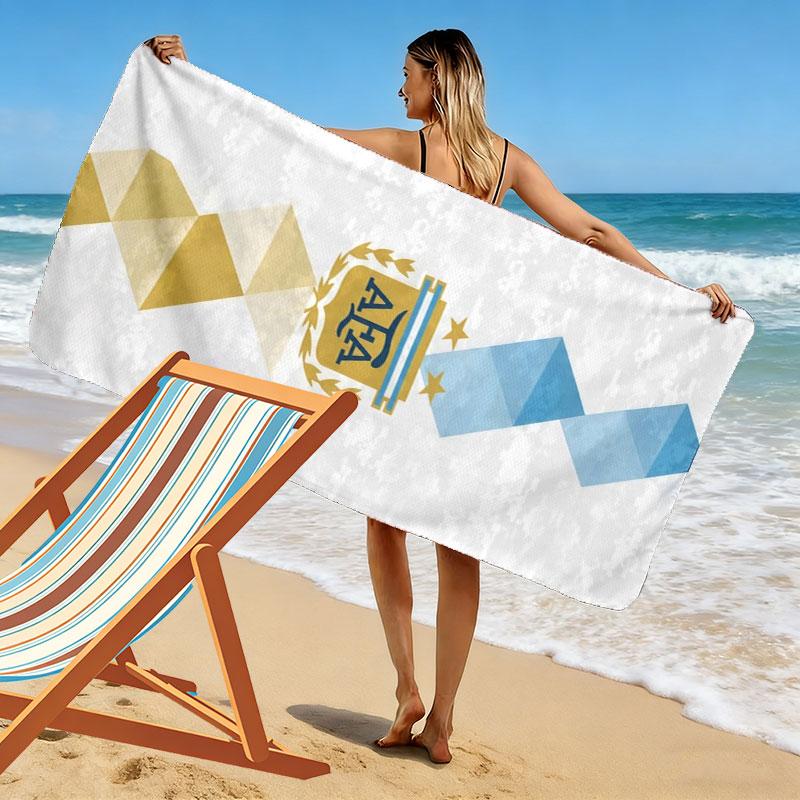 Messi Print Strandtuch, Großes Weiches Schnelltrocknendes Handtuch für Strand Camping Schwimmen