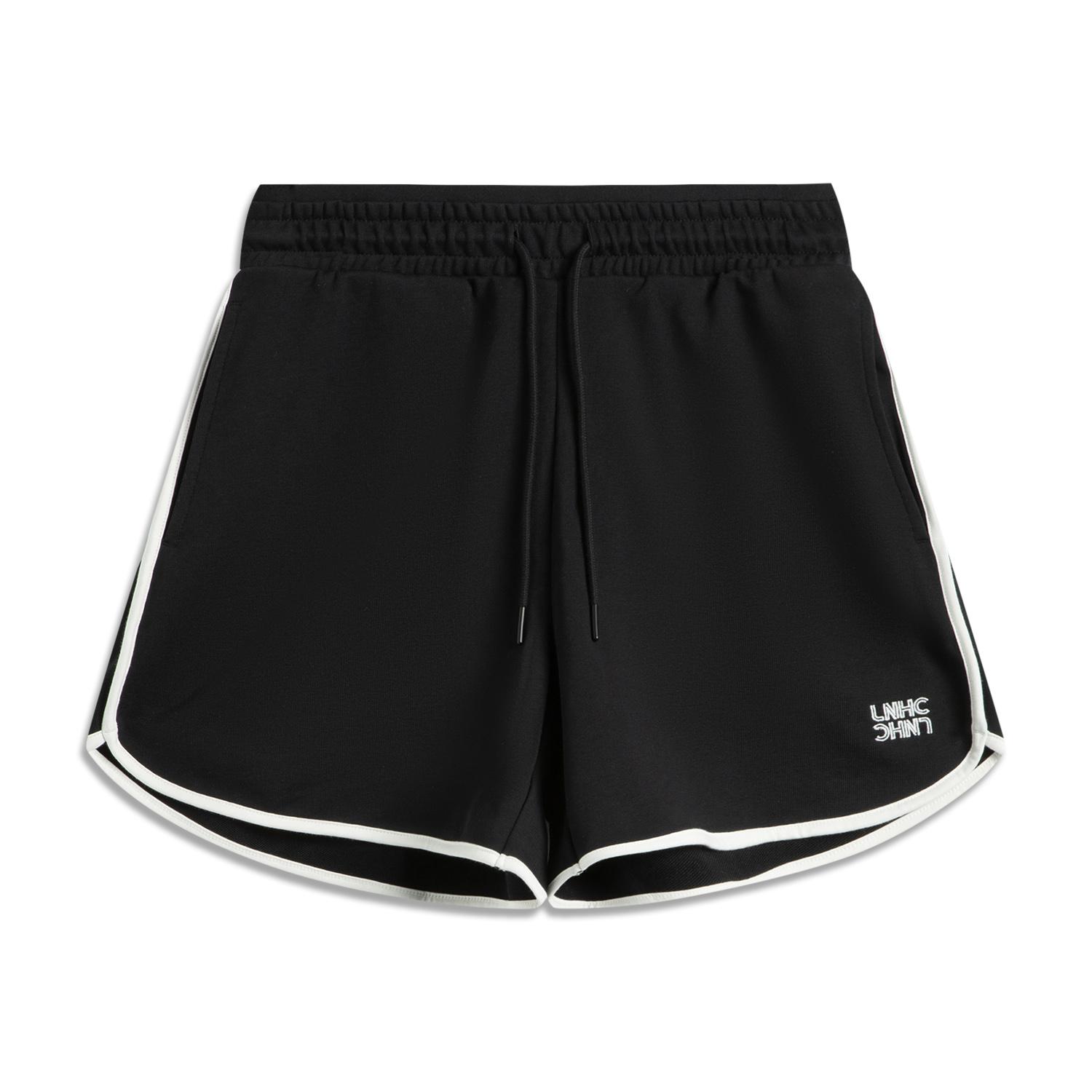

Li-Ning Comfortable Mid-Rise Drawstring Sports Shorts Women shorts Black AKSV296-1 S