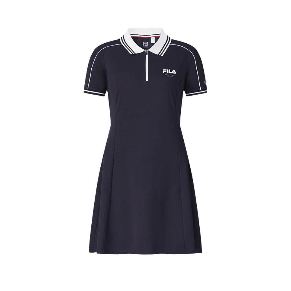 

New FILA Short Sleeved Dress Women s RD Royal Blue A11W523324F-NV L（170/88A）