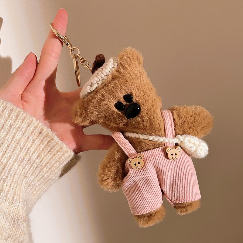 Pendant Plush Batch Bean Bear Kt Cat Keychain Couple Book Bag Mobile Phone Pendant