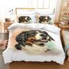 Cartoon Dog King Queen Duvet Cover Lovely Illustrated Pet Puppy Bedding Set  Animal Quilt Cover 2/3pcs Polyester Comforter Cover