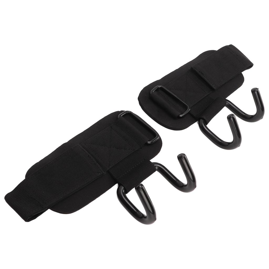 2pcs Wrist Rod Hook Straps Nylon Steel   Wrist Support Grip Belt for Weightlifting Trainning Gym