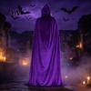Maskerade Feest Outfit Accessoire Unisex Volwassenen Met Capuchon Mantel, Fluweel Vampier Tovenaar Cape, Renaissance Halloween Mantel met Capuchon Middeleeuws Kostuum voor Heks