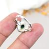Malachite Gemstone 925 Sterling Silver Oval Gemstone Handmade Boho Ring For Women