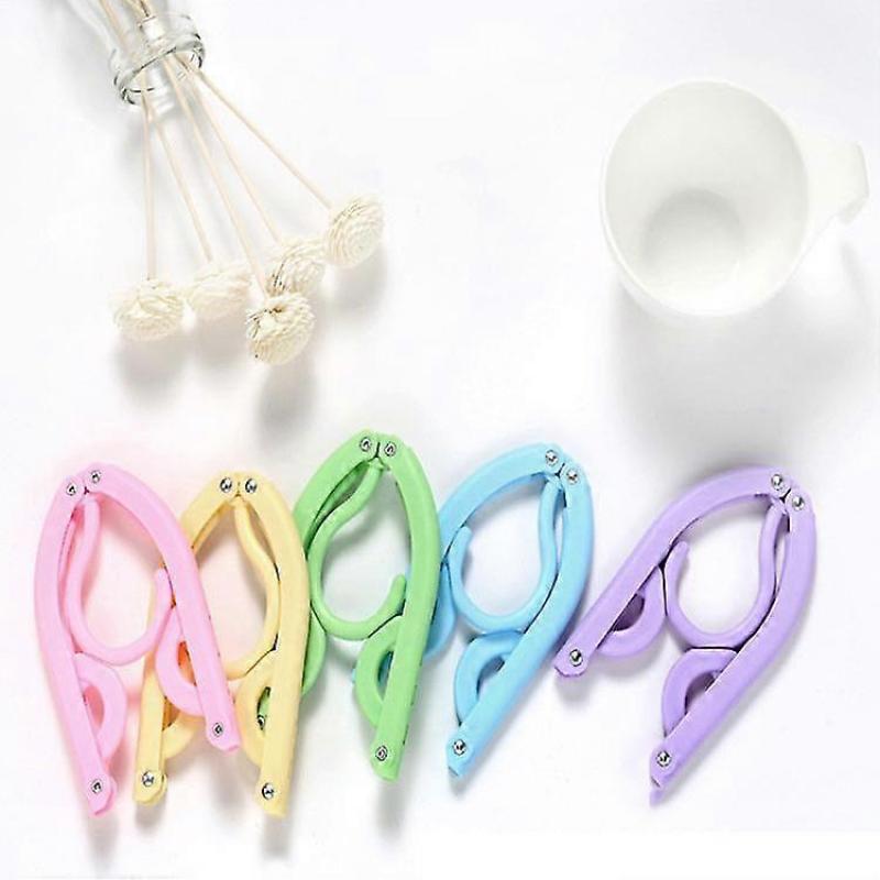 10 stuks Reishanger Draagbare Reis Opvouwbare Plastic Kleding Hangers Voor Reizen Buiten Kamperen