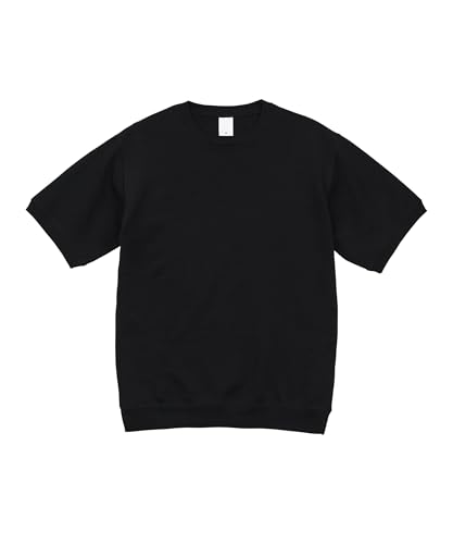 

[T-shirt.st] Short-sleeved plain sweatshirt (fleece lining) 8.2oz Men s Black M