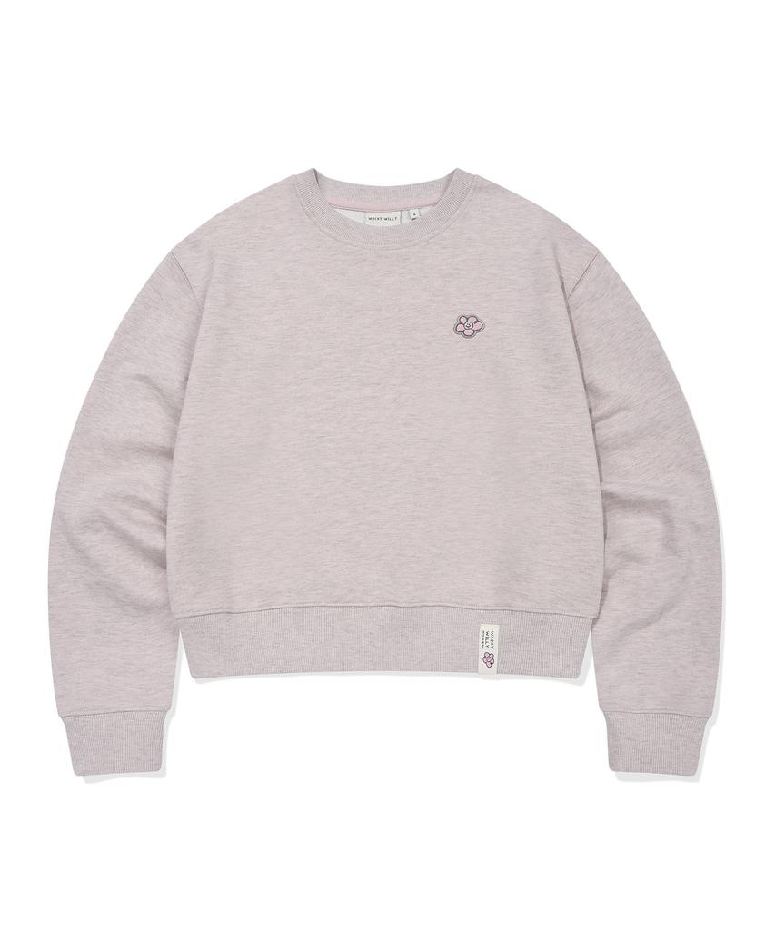 WACKY WILLY [26Ss] Women'S Lily Wappen Crop Sweatshirt Pink