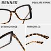 Übergroße Cat-Eye-Brille mit Blaulichtfilter, Farbblock-Rahmen, Modische Brille für Damen, Gegen Augenbelastung & UV-Schutz KJ085