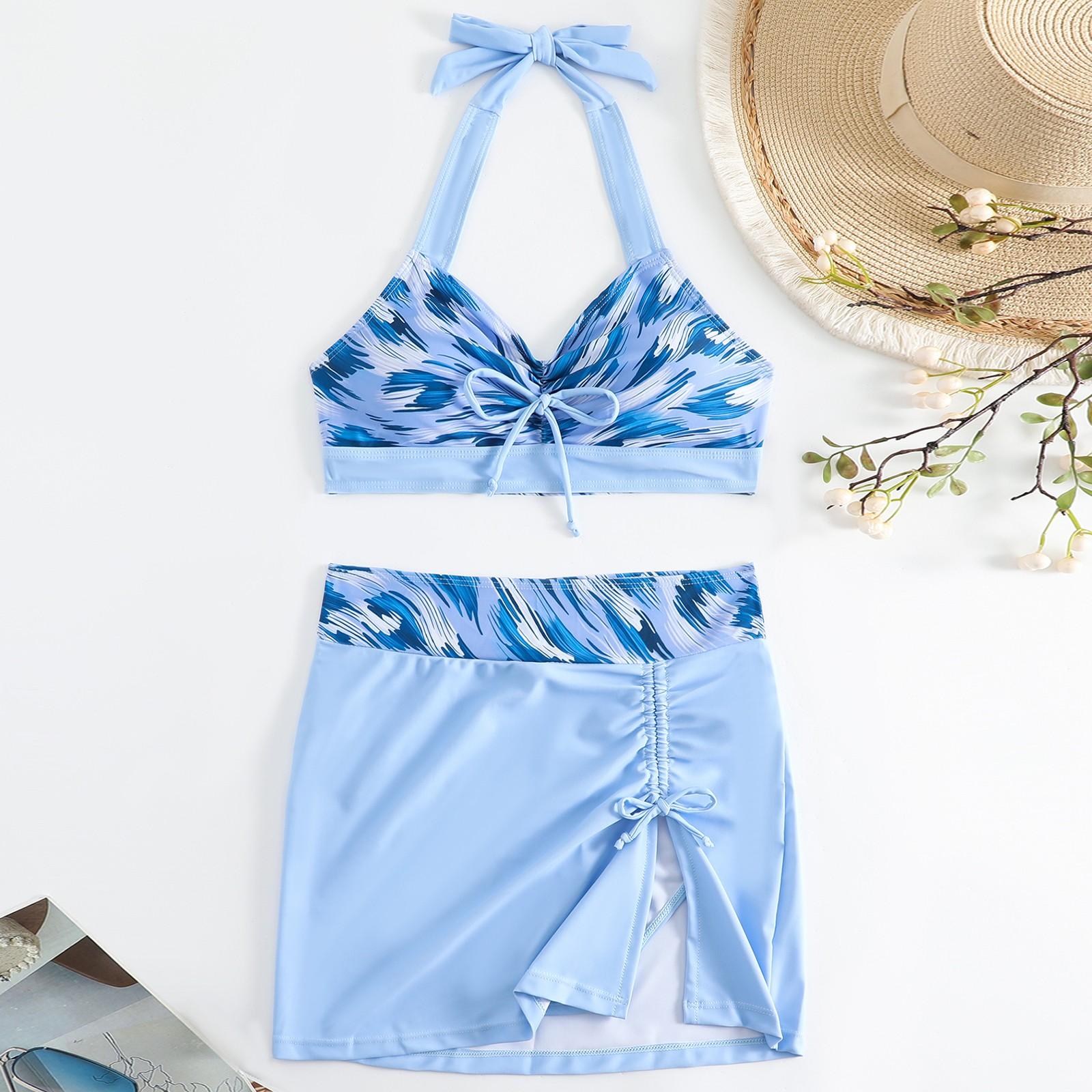 

Женский раздельный модный сексуальный купальник-бикини с принтом и подкладкой для груди без стальных скобок XXXXXL