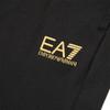 Emporio Armani EA7 FW24 Core Identity Series Letter Mid-Rise Drawstring Cuffed Knit Joggers Men bottoms Black 8NPP66-PJVRZ-0208