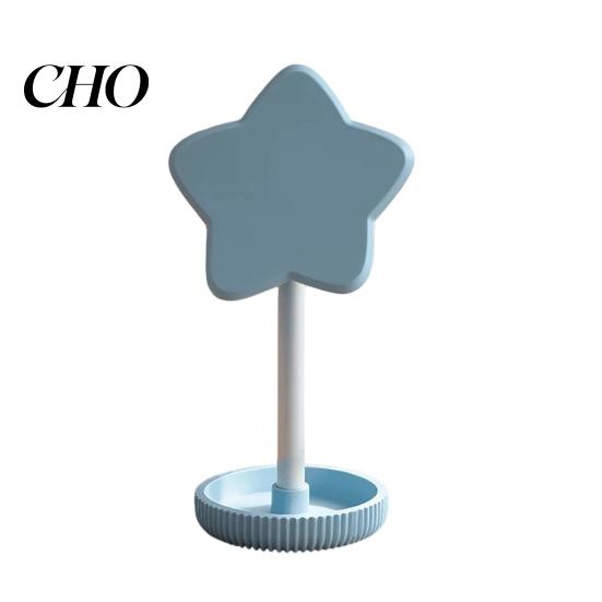 Star Shaped Headphone Stand Cute with Storage Tray, 3D Printed PLA Headset Hanger & Desk Soft Pastel Color Rack Organizer, Macaron Gaming Office