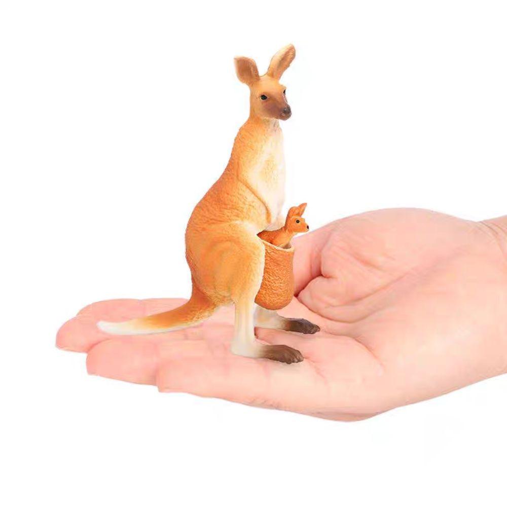 Handmad Kangaroo Action Figures Statue Simulated Wild Kangaroo Figurines  Children Toys