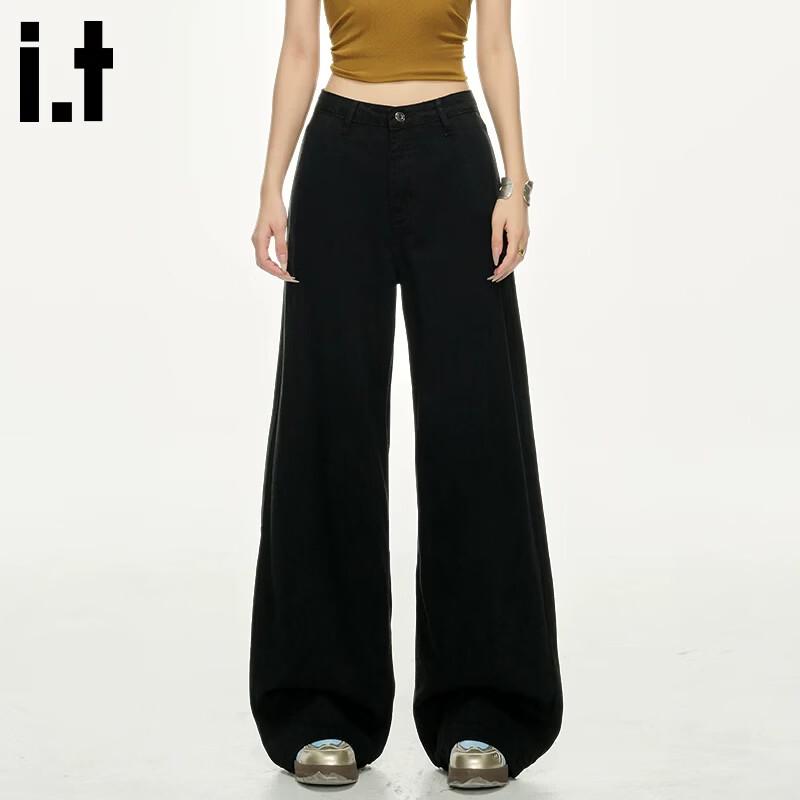 Women s Retro Tencel Black High-Waist Jeans M
