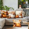 Autumn Pumpkin Cushions Pillowcase Printed Polyester 45x45cm Throw Pillow Cover Decorative Sofa Cushion Pillowslip Home Decor