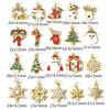 1 Piece Copper Christmas Charms Enamel Santa Giftbox Christmas Tree Pendants For Jewelry Making Diy Necklace Earring Findings