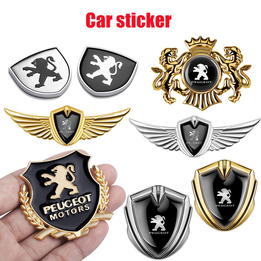 1PCS 3D Metal Auto Styling Logo Car Sticker Badge Emblem Tail Decal For Peugeot 207 3008 206 208 308 307 407 508 5008 2008 205