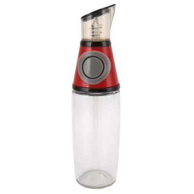 500ml Oil Dispenser Leakage Proof Glass Silicone Acrylic Press Type Quantitative Oil Bottle for