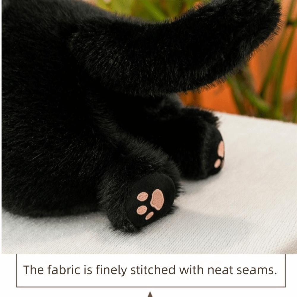 Ins Style Black Cat Plush Toy Super Soft Cat Stuffed Toy Cat Plush Doll Birthday Gifts