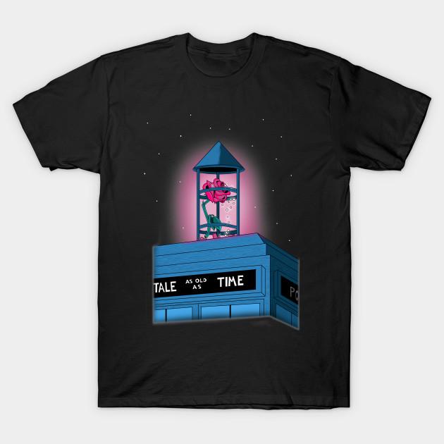 

Men Black Print T-shirt Tale As Old As Time No-Cut Transfer Paper Print Cotton Tshirt M