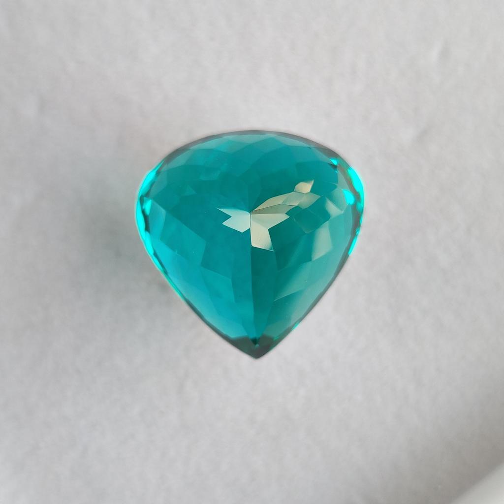 Amazing Pear Oval Cut Natural Glass Stone, Loose Stone, 23.35 Carat, 18 MM Size Pear Stone.