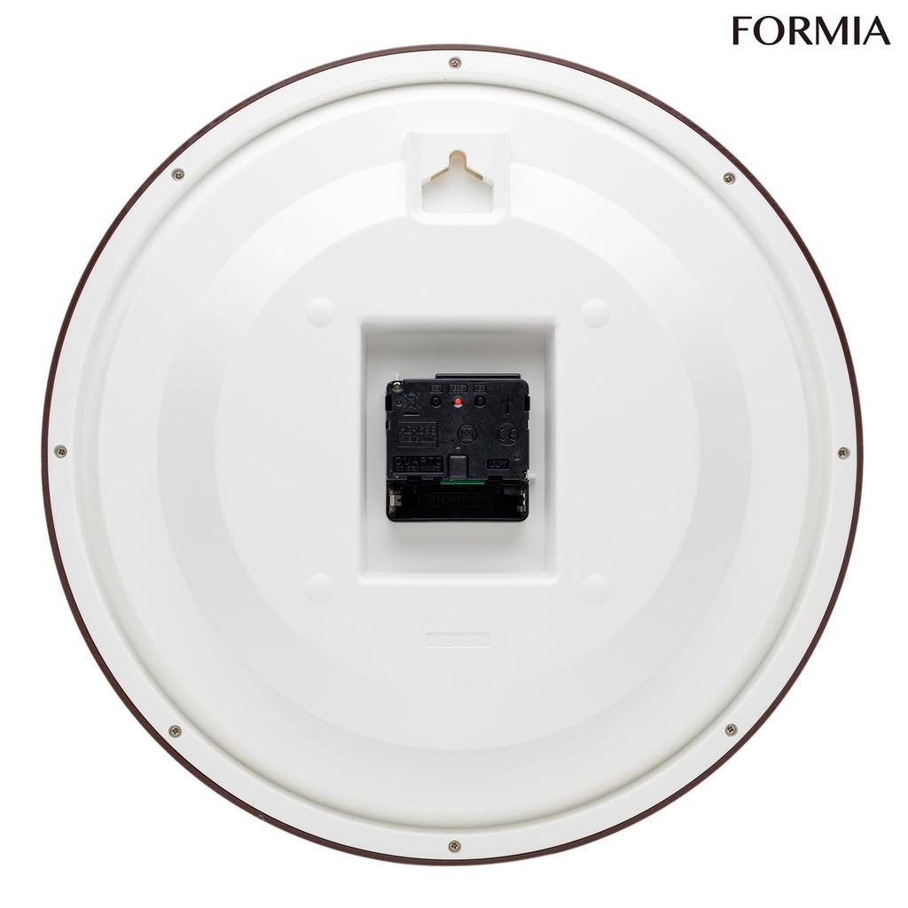 Formia Wall Easy to Second Hand Stops at For Hodogaya Radio-controlled Clock, Read, Simple, Night, Quiet, Children, Analog, Electronics, Brown,